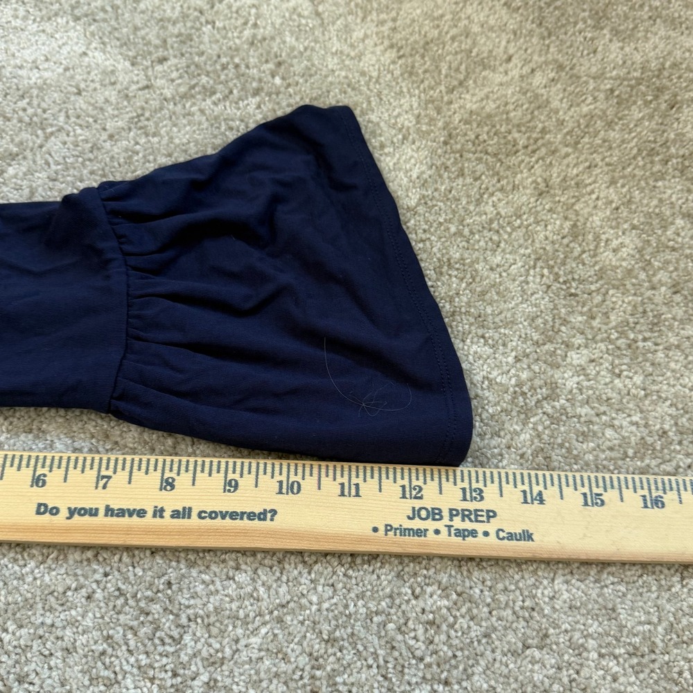 Lilly Pulitzer Navy Blue Ruffle Wrap Dress XS 3/4 Bell Sleeve V-Neck Jersey - Picture 12 of 12